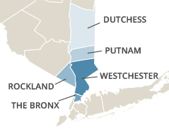 VNS Westchester serves the Bronx,  Putnam, Dutchess, Rockland and Westchester counties.